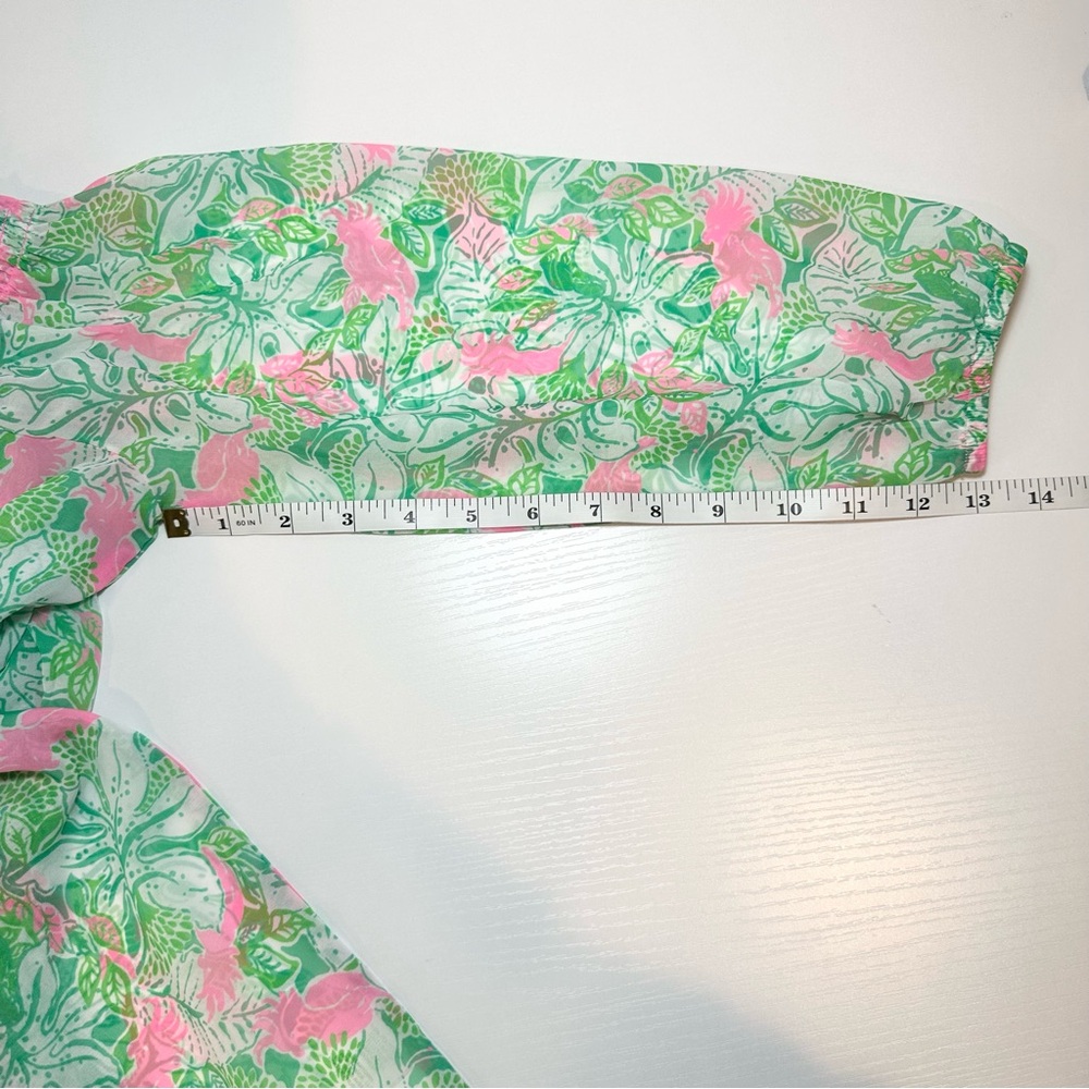 Lilly Pulitzer Maribeth Swim Cover-up, Botanical Green Just Wing It, XS - Picture 13 of 15